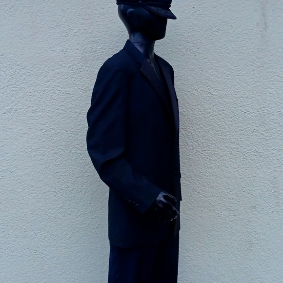 (TUX) DANIEL GRAY BLACK NOTCH LAPEL TUXEDO JACKET - Picture 14 of 17